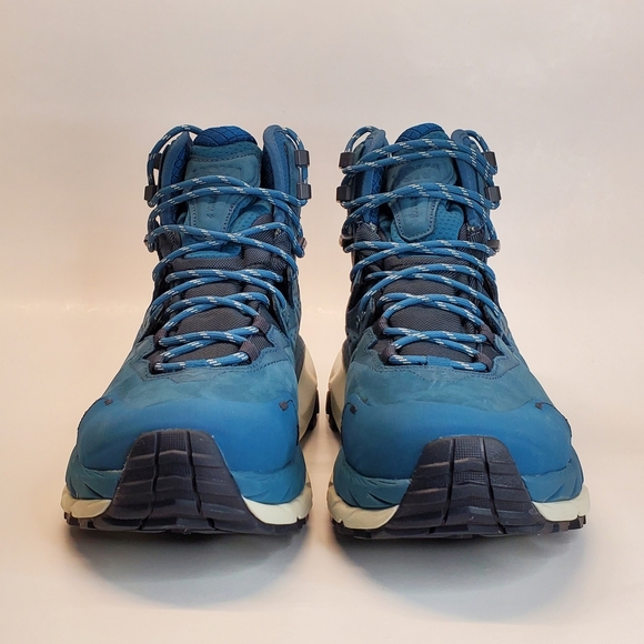 New HOKA Kaha 2 GTX Waterproof Hiking Boots Vibram Sole Teal Blue Women Size 7B - Picture 7 of 11